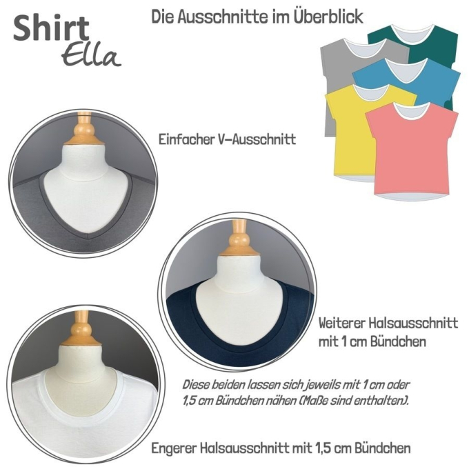 E-Book Windschnittich Damenshirt Ella, duits