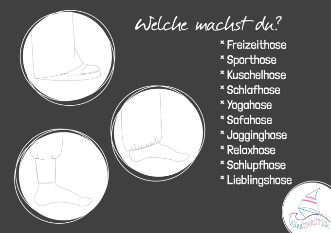 E-Book Windschnittich Freizeithose - Yogahose, en allemand