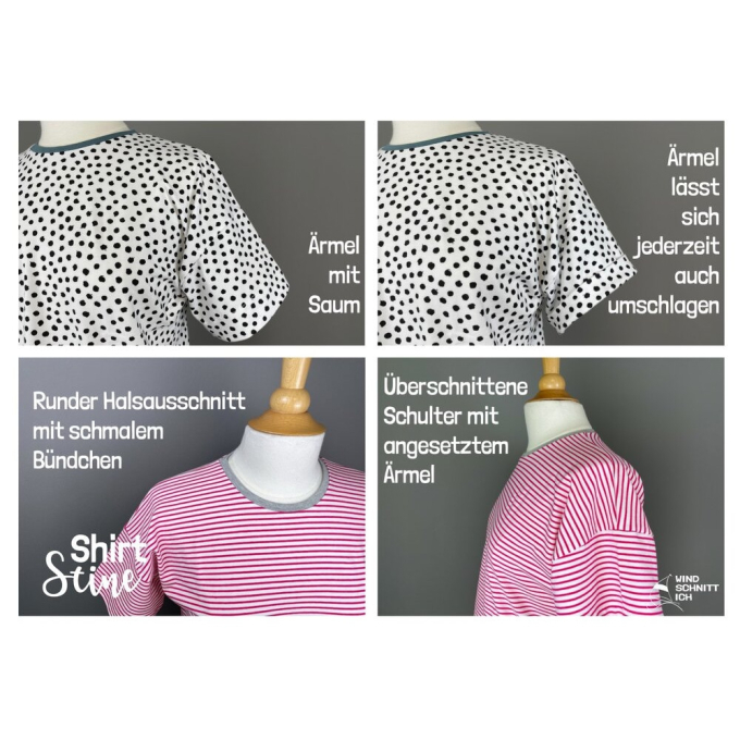 E-book Windschnittich Shirt Stine Damen, Duits