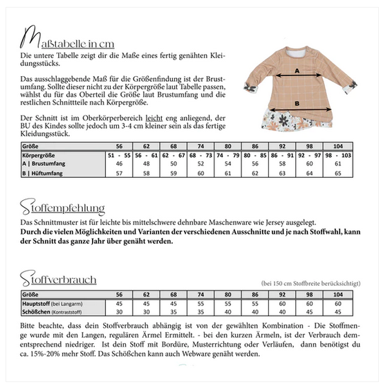 E-Book WPS - Werkplan Schnittmanufaktur Kinderkleid Sommer LagenWERK Mini Beamer-Version