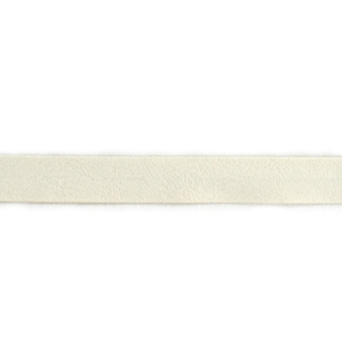 Ruban biais simili cuir 1,5cm, écru