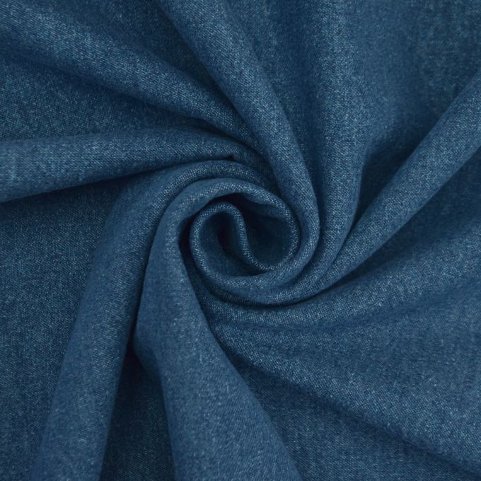 Tissu jean denim stretch, bleu moyen