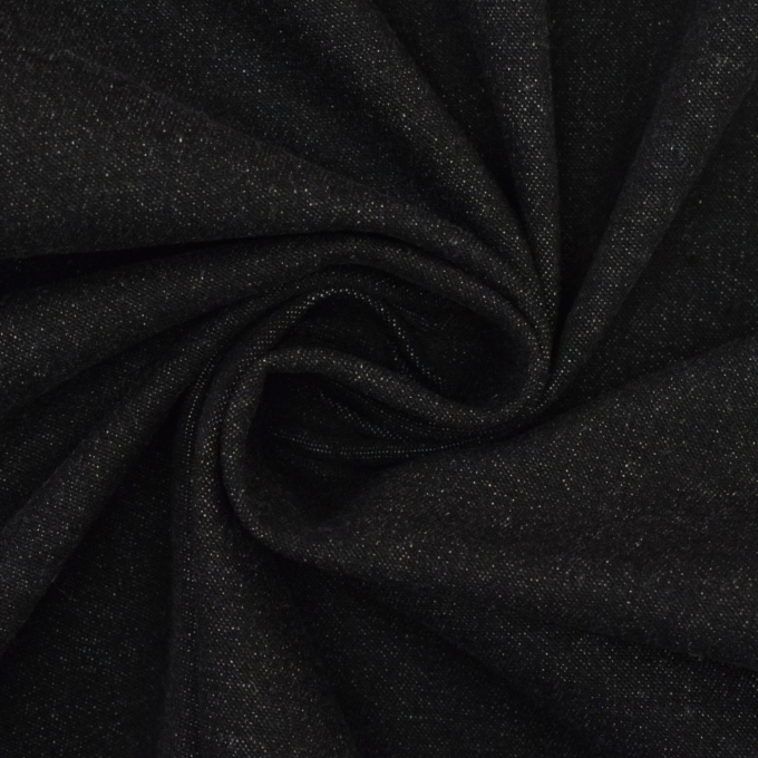 Tissu jean denim stretch, noir