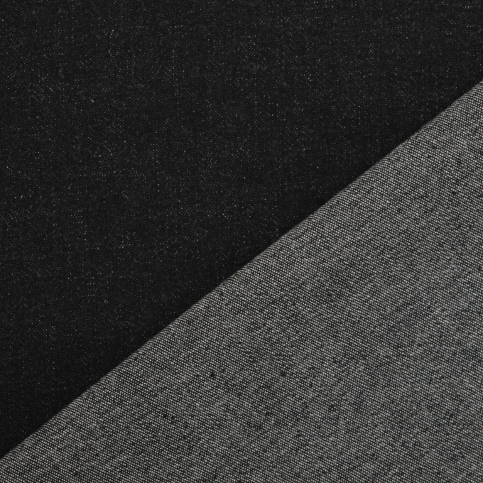 Tissu jean denim stretch, noir