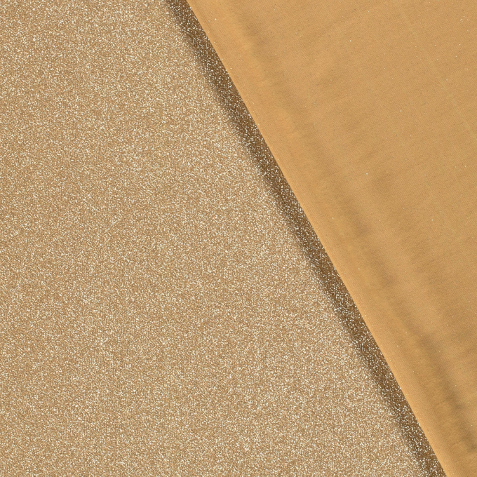 Elastische jersey glitter, goudkleurig