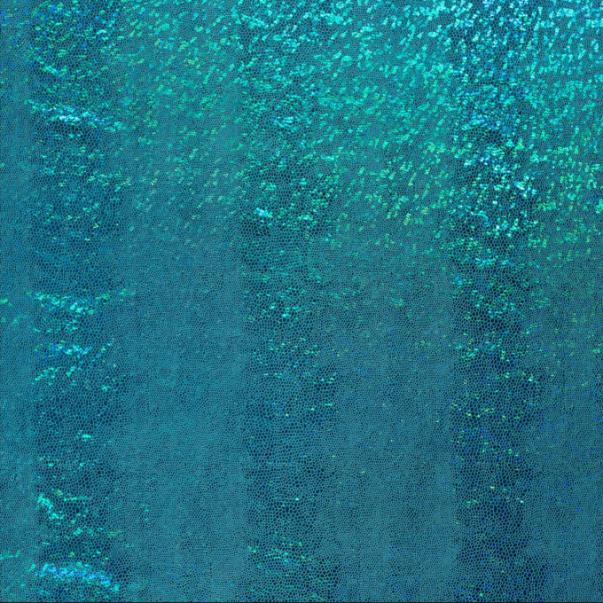 Lamé / elastische foliejersey slangenmotief, donkerturquoise
