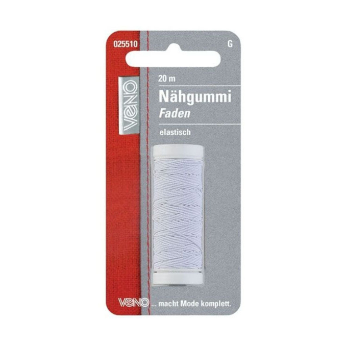 Elastic Nähfaden weiß