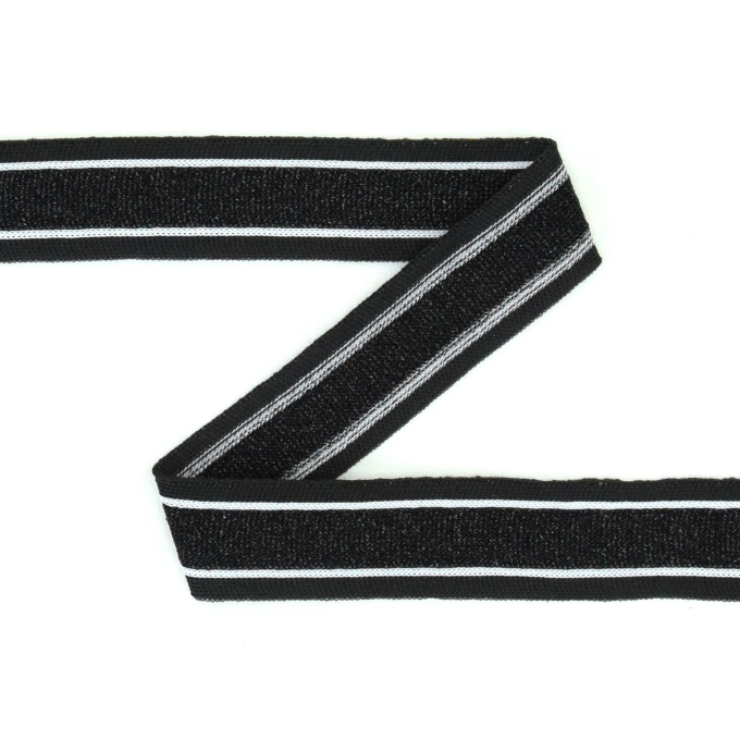 Ruban légèrement extensible 30 mm, Glitter Stripes 6