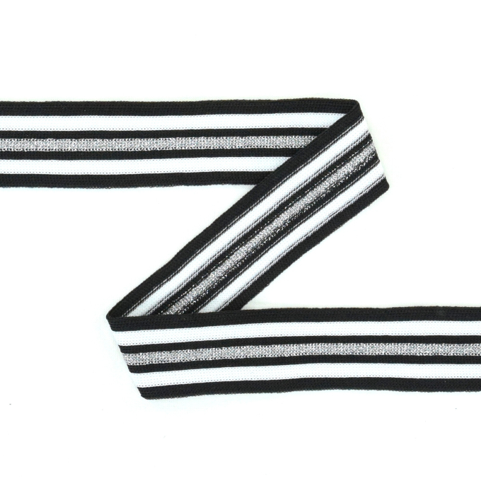 Ruban légèrement extensible 30 mm, Glitter Stripes 9