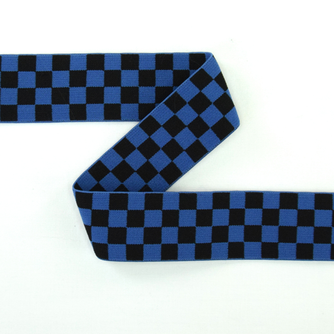 Bande élastique à carreaux, bleu