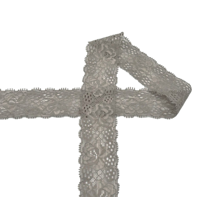 Elastische Spitze, taupe 3 cm