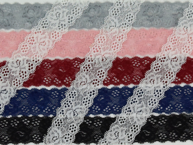 Dentelle élastique blanche