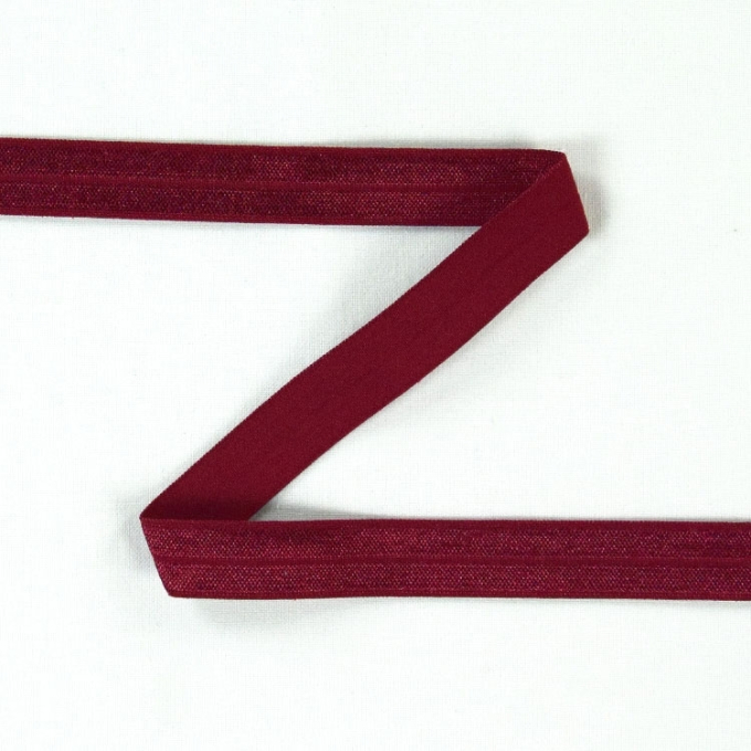 Elastisch biaisband 15 mm, bordeauxrood