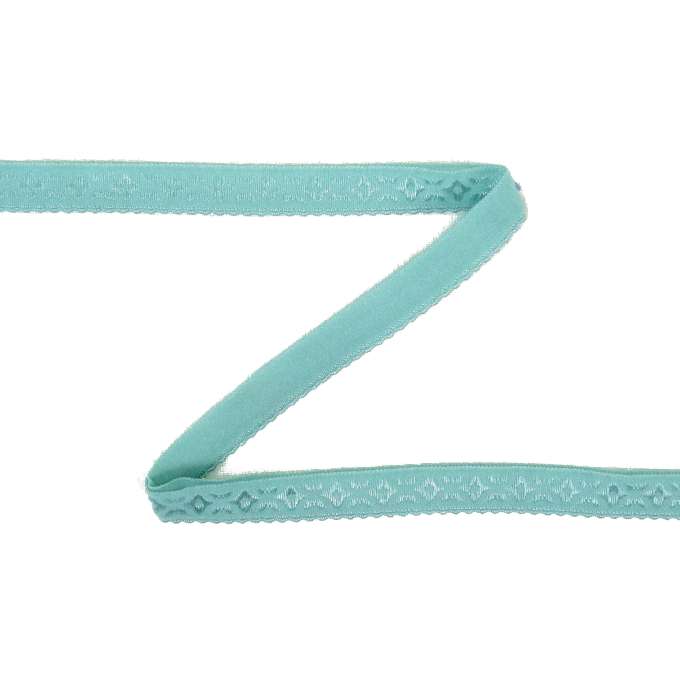 Biais/bande élastique jacquard, menthe