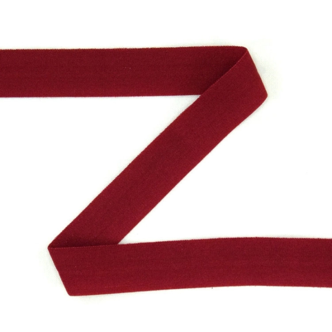 Biais couture élastique 2cm, mat, rouge foncé