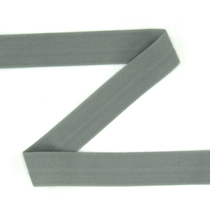Elastisches Einfassband matt, grau