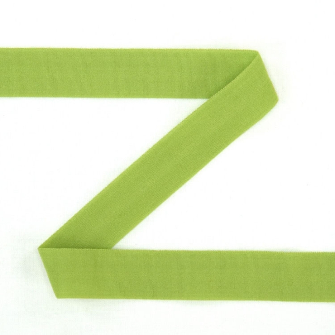 Biais couture élastique 2cm, mat, vert
