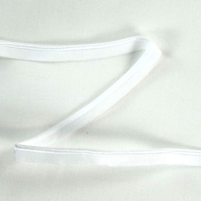 Passepoil élastique, 10 mm, blanc