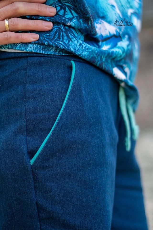Elastisches Paspelband, dunkelmint