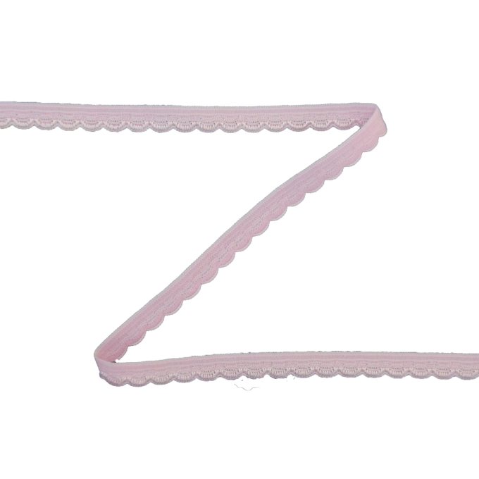 Ruban dentelle élastique pour lingerie, rose