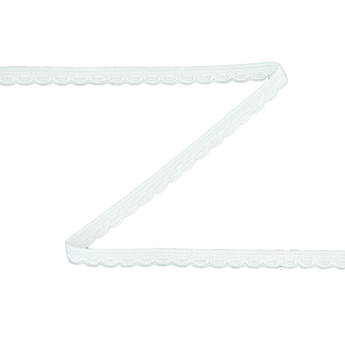 Ruban dentelle élastique pour lingerie, blanc