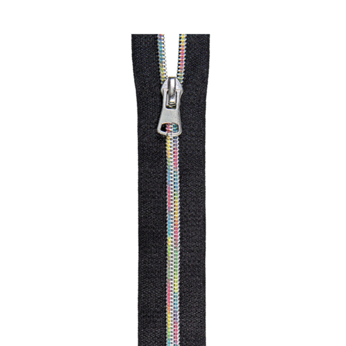 Endlos Reissverschluss schwarz, multicolor