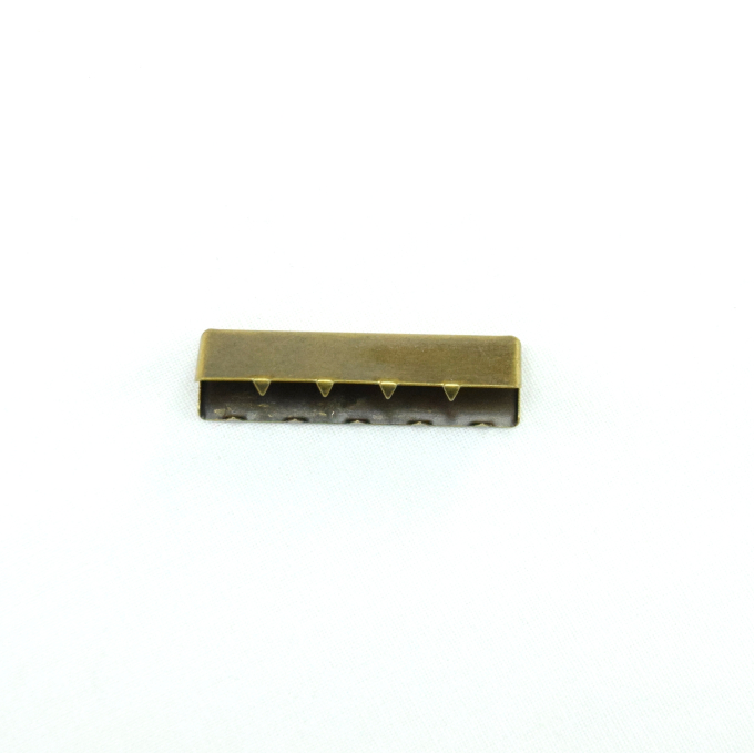End caps for bag strap 40 mm, geborsteld oud messing