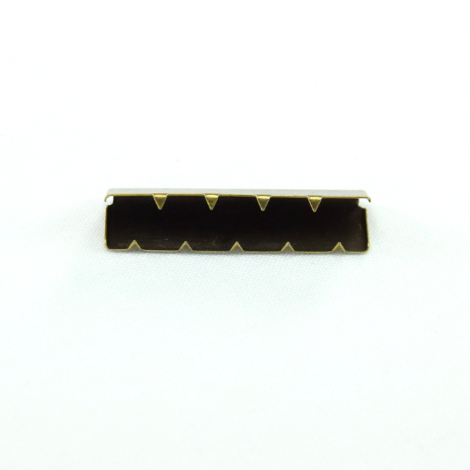 End caps for bag strap 40 mm, geborsteld oud messing