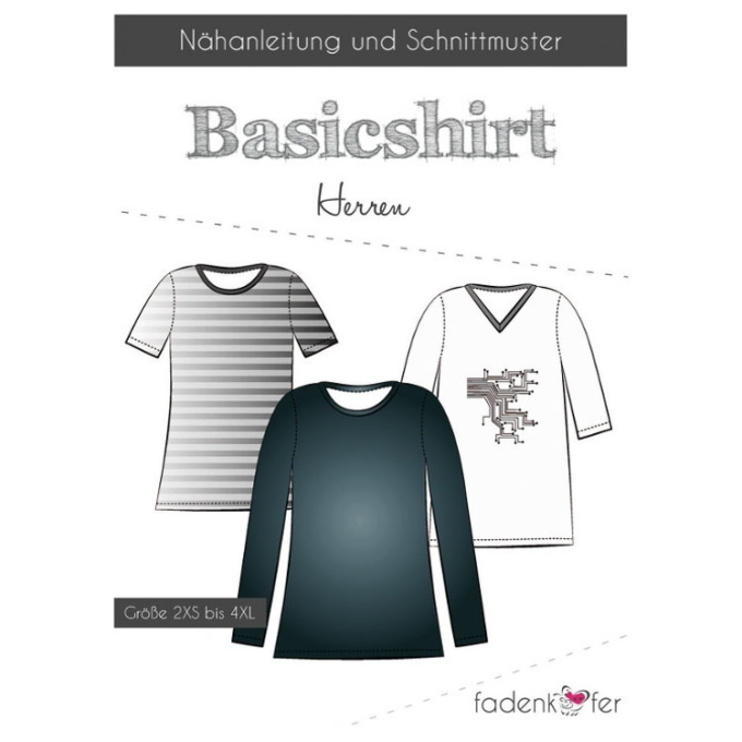 Fadenkäfer basisshirt heren papieren patroon, Duits