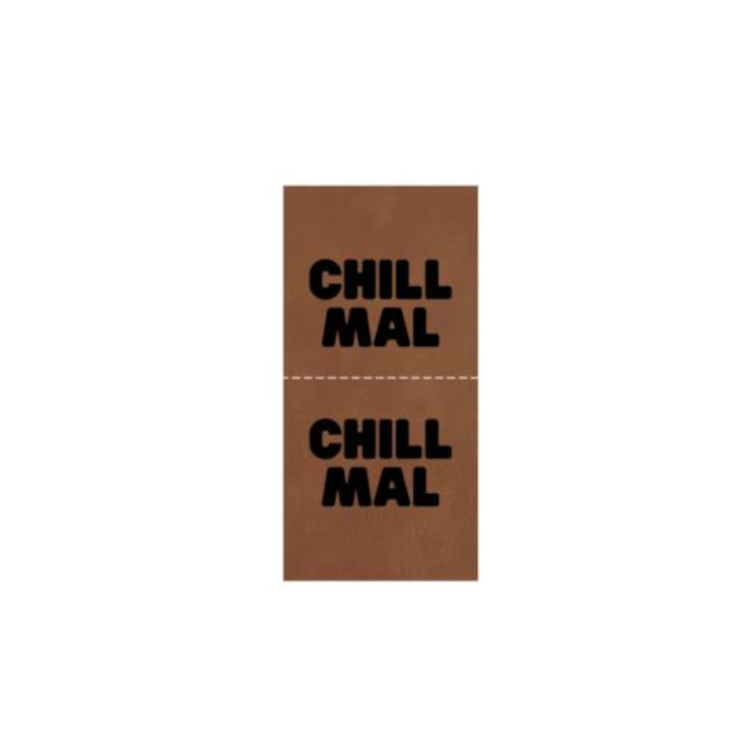 Étiquette pliable en similicuir Chill mal