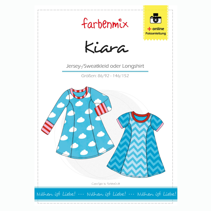 Farbenmix Kiara Jersey Dress, Patron en papier, en allemand