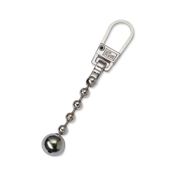 Fashion-Zipper Kugelkette silber