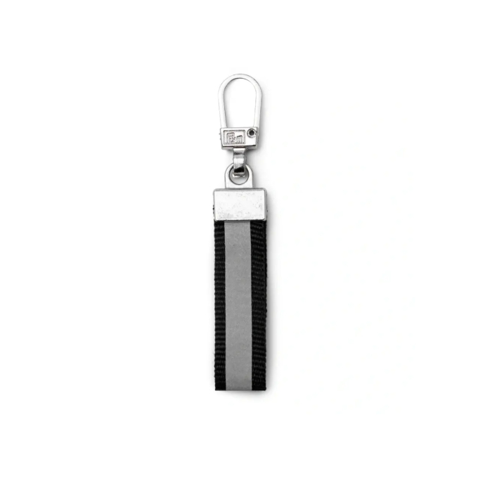 Fashion-Zipper reflektierend, schwarz