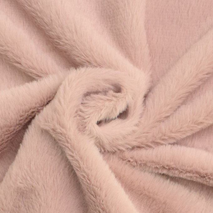 Tissu fausse fourrure Lina, rose poudré