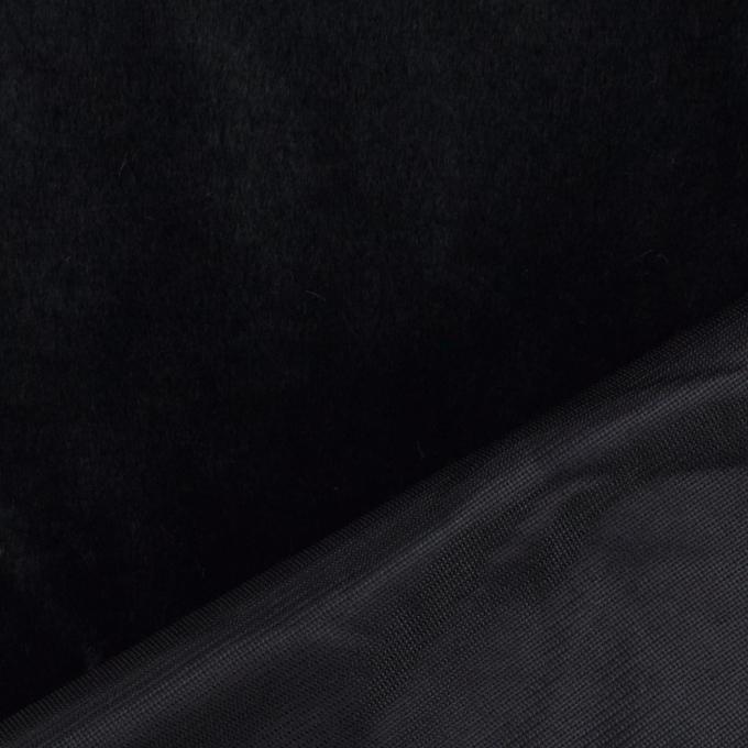 Tissu fausse fourrure Lina, noir