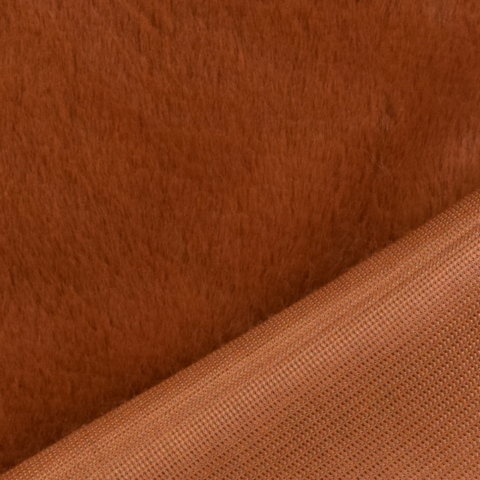 Tissu fausse fourrure Lina, terre cuite