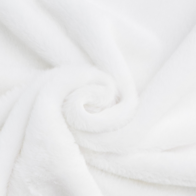 Tissu fausse fourrure Lina, blanc cassé