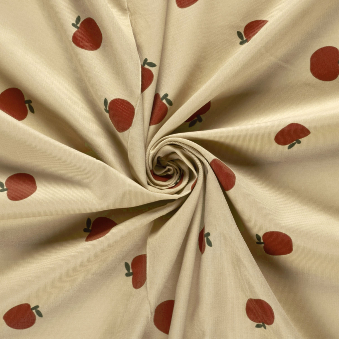 Fine Corduroy Apples, beige