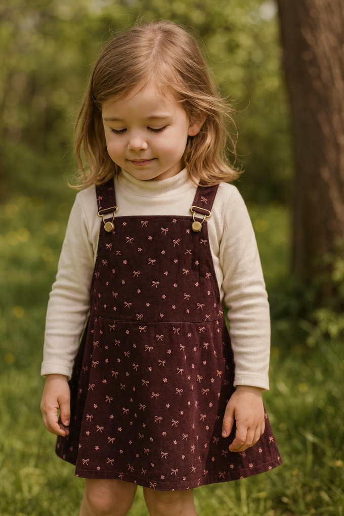 Fine Corduroy ribbon, claret red