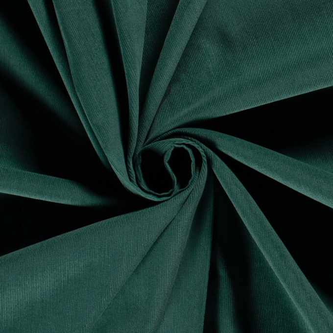 Tissu velours côtelé milleraies Sopo, vert sapin