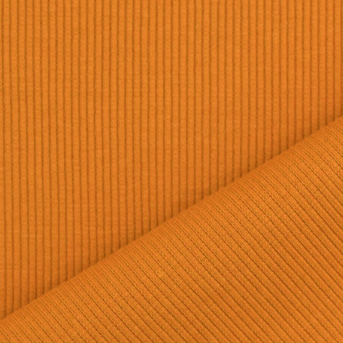 Fijne ribjersey Emma, okergeel