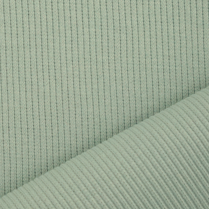 Tissu jersey coton côtelé milleraies, bleu pastel