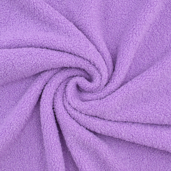 Tissu bouclette fin uni, lilas