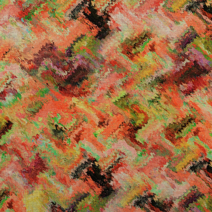 Fijngebreide jersey Abstract Art, oranje