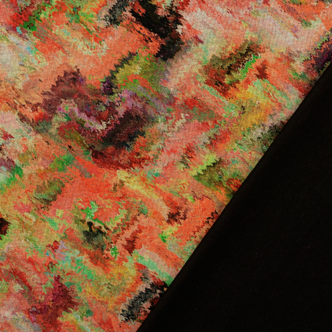 Fijngebreide jersey Abstract Art, oranje