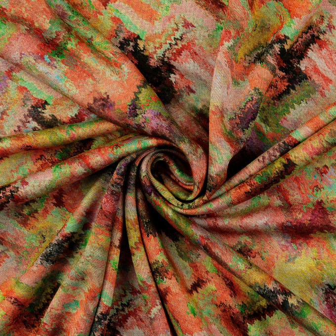 Fijngebreide jersey Abstract Art, oranje