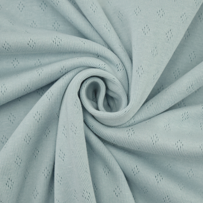 Fijngebreide jersey Ajour, pastelblauw