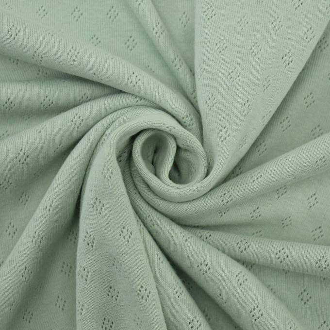 Fijngebreide jersey Ajour, pastelgroen