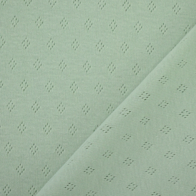Fijngebreide jersey Ajour, pastelgroen