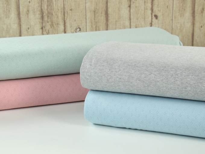 Fijngebreide jersey Ajour, pastelgroen